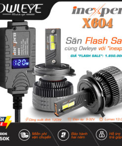 Đèn led ô tô H4 sáng nhất hiện nay Owleye X604 inexpen