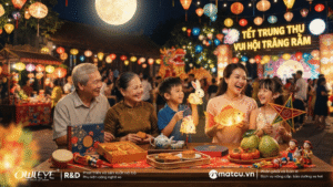 gia đình xum họp ngày trung thu